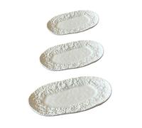 harayaa Piatti in Miniatura Accessori per casa delle Bambole Ristorante 1:6 e 1:12 Piatti Decorativi da Collezione Mini con Gioco di Ruolo, Bianco