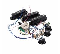 harayaa Pickup Elettrico per Chitarra Set Elettronico Microfono Singolo Cablaggio Completo Tono Limpido E Brillante per Sonorità Classiche Adatto Chitarra Riparazioni Fai da Te Principianti, Bianco