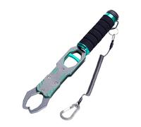 harayaa Pinza da Pesca E Pinza Blocca Pesce Attrezzo da Pesca Equipaggiamento Robusto con Design Girevole Utilizzabile con Una Mano Adatta per Pesca da Riva E, Titanio
