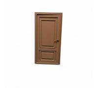harayaa Porta Miniatura Casa Apribile Struttura in Plastica Dettagliata con Pannello per Composizioni Diy Scene di Esposizioni Decorative, Marrone, Porta Piena