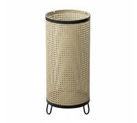 harayaa Portaombrelli in Ferro Porta Ombrelli Cestino Contenitore Rastrelliera con Base Stabile E Angoli Arrotondati Traspirante a Struttura Cava in Rattan Adatto per Corridoio Reception Studio, L
