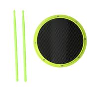 harayaa Practice Drum Pad Pad Allenamento Percussioni Tappetino Batteria Tamburo Silenzioso con Piastra Rigida E Strato Pelle di Tamburo per Controllo E, 荧光绿