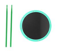 harayaa Practice Drum Pad Pad Allenamento Percussioni Tappetino Batteria Tamburo Silenzioso con Piastra Rigida E Strato Pelle di Tamburo per Controllo E, 海绿色