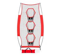 harayaa Rete da Allenamento Calcio Portatile Rete Bersaglio Calcio Porta da Lancio Telaio Richiudibile Obiettivi a Tre Livelli Rete con Bordi Visibili Borsa