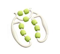 harayaa Rullo di massaggio per gambe 9 ruote Multifunzionale Strumento di massaggio portatile portatile per attrezzatura per bodybuilding di allenamento, Verde