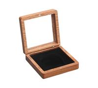 harayaa Scatola in Legno per la Presenta di Monete, Porta Monete Commemorative, Organizer, Custodia Universale per la, Nero