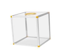 harayaa Scatola Trasparente per Lotteria, Scatola per Votare, Scatola per I Commenti, Scatola per Conservare I Biglietti, Scatola per La Lotteria, Scatola Qua, Sei Lati Liberi, 35x35x35 Cm