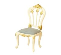 harayaa Sedia in Miniatura D'Arredo per Bambole Sedia Decorativa Modello Realistico Accessorio per Modellismo in Resina Adatto a Regali per Colle, Azzurro