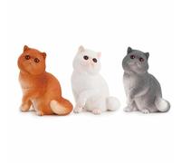 harayaa Set da 6 Figure di Gatti in Pvc con Finitura Opaca E Particolari Scolpiti con Precisione per Vetrina da Museo Tavolo da Lavoro Mensola E Paesaggio in Miniatura Adatto per Regalo E Hobby