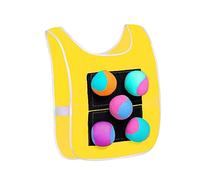 harayaa Set da Gioco di Dodgeball per Bambini, Gioco di Lancio, Giubbotto da Dodgeball, Palla Appiccicosa, Accessori per Sport All'aperto E al Chiuso, Mat, Bambini Gialli