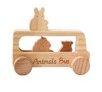 harayaa Set da Gioco in Legno con E 3 Animali per Bambini Piccoli da 1 Anno