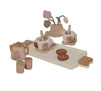 harayaa Set da tè in Legno per Bambine, Set per Merenda, Gioco di Ruolo, Mini Giocattoli, Set da Dessert, Set per Il tè Pomeridiano per Bambine E Neonate, Reg, Set da tè Giocattolo