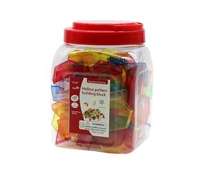 harayaa Set di Costruzioni con Forme Geometriche Colorate per L'apprendimento Creativo E Il Gioco, Come immagine, a canna