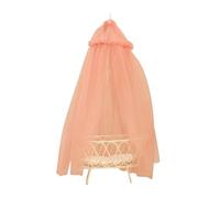 harayaa Set di Culla e baldacchino 1/12 per casa delle Bambole, Lettino per Bambini, mobili per casa delle Bambole, Letto in Miniatura per Micro Paesaggio, Rosa