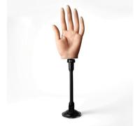 harayaa Simulatore di Addestramento Unghie Mano Finta Mano Pratica Modello Manicure Supporto da Tavolo Silicone Realistico con Articolazioni Flessibili E, Array, Beige Chiaro
