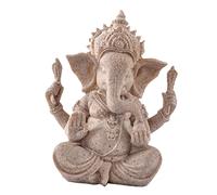 harayaa Statua del Buddha in Meditazione in Pietra Arenaria, Statuetta Intagliata, Decorazione Feng Shui per L'Arte, Come Mostra L'Immagine, 10x9x13cm