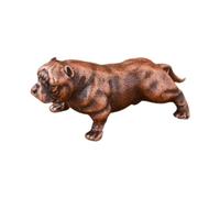 harayaa Statuetta di Cane Figurina Feng Shui Oggetto Da Collezione Soprammobile Da Scrivania Scultura in Metallo per Portare Fortuna Adatta per, Bronzo