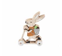 harayaa Statuetta di in Legno con Cestino delle Uova Decorazione Pasquale con Superficie E Dettagli Eleganti Adatta per Scrivania E Regalo per Colleghi E Amici, Arancione