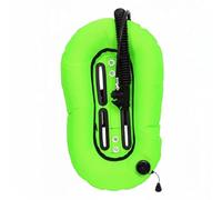 harayaa Subacquea in Nylon Compensatore di Galleggiamento Vescica Donut Scorrimento Uniforme Piastra Posteriore con Asola Quadrata 4 Pollici, Verde Fluorescente