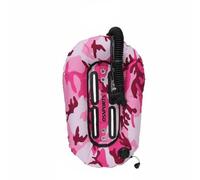harayaa Subacquea in Nylon Compensatore di Galleggiamento Vescica Donut Scorrimento Uniforme Piastra Posteriore con Asola Quadrata 4 Pollici, Camo Rosa