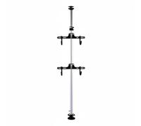harayaa Supporto Bici da Pavimento a Soffitto Portabici Stand Rastrelliera Portabiciclette Colonna Salvaspazio Installazione Rapida Senza Fissaggi Permanenti, 3M, 2 Ganci Ferro