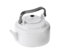 harayaa Teiera Miniature Cucina Giocattolo in Lega con Coperchio Apribile per Scene di Vita Reale Adatta per Case delle Bambole Modellismo Paesaggi in Miniat, Bianco