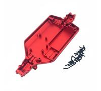 harayaa Telaio per Auto Rc Inferiore di Base Supporto in Alluminio 6061 Lavorato Cnc per Maggiore Rigidità Stabilità Adatto Ad Alta Velocità Pista Fuoristrada Hobbisti 1/16, Rosso