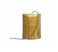harayaa Therapy Drum Tamburo a Molla Manuale Shaker a Tubo Strumento per Percussioni Corpo in Bambù E Pelle Modulazione Del Timbro Adatto per Meditazione, L
