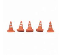 harayaa Traffic Cone Display Cono Stradale Miniatura Modellino Segnaletico Accessorio Diorama in Resina con Finitura Realistica Adatto a Scenari Urbani Tavolo, Arancione