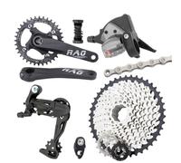 harayaa Trasmissione Monocorona con Guarnitura 1x10 Kit Trasmissione 10 velocità Completo per Fuoristrada, 36T, Volano
