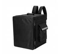 harayaa Zaino Termico per Consegne Cibo Borsa Contenitore Porta Vivande Box Rigido con Spallacci Regolabili E Maniglia in con Divisorio E Tasca per Accessori, Array, Nero, 43 Litri