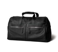 Harber London - Borsa da viaggio in pelle da uomo | Look intramontabile e robusto | Colore: Nero | Multiuso per l'uso quotidiano | Realizzata a mano con materiali resistenti