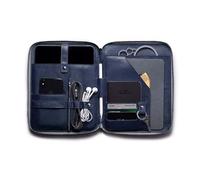 Harber London - Organizer in Pelle Nomad per iPad PRO 11 | Dimensioni: 28,5 x 21,5 x 2,5 cm | 11,2 x 8,4 x 0,9 Pollici | Colore: Blu Navy | Fatto a Mano