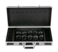 HarBin-Star Grande capacità Barbiere Portautensili Barbiere Cassetta degli attrezzi con Serratura a Combinazione, Valigetta Professionale per Barbiere e Saloni di Bellezza, 55 x 27 x 11 cm, argento,