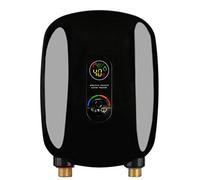 HarBin-Star Mini scaldabagno istantaneo, nero, 220 V, 6500 W, scaldabagno elettrico istantaneo piccolo, con indicatore di temperatura a LED, per cucina e bagno, IPX4, impermeabile
