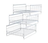 HarBin-Star - Organizer da cucina a 3 ripiani, per cucina, bagno, 33,5 x 43 x 51 cm