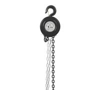 HarBin-Star - Paranco a catena con portata di 1000 kg e lunghezza della catena di 3 m, paranco a mano con gancio stabile, paranco a catena per un facile sollevamento, paranco a mano (1T 3 m nero)