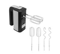 HarBin-Star Sbattitore elettrico a mano, 800 W, con 2 fruste e 2 ganci per impastare in acciaio inox, 5 marce regolabili, grigio