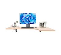 HarBin-Star - Tavolo da parete in legno, pieghevole, 100 x 60 cm, tavolo pieghevole salvaspazio per montaggio a parete, tavolo pieghevole a parete per lavanderia, studio (colore noce chiaro)