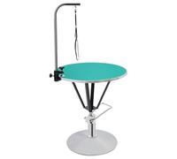 HarBin-Star Tavolo per la cura degli animali, rotondo, idraulico, sollevabile, 80 x 70 x 85 cm, altezza regolabile, in acciaio inox, per la cura dei cani, per la casa, negozio di animali (verde)
