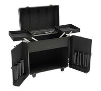 HarBin-Star - Valigetta per la cura dei piedi, custodia mobile per la cura dei piedi con 2 ruote e 4 chiavi, cassetta degli attrezzi per la cura dei piedi, 46 x 29 x 42 cm, Nero , 46 x 29 x 42cm