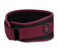 Harbinger Cintura da Sollevamento Pesi Foam Core 4.5" (11.43cm) - Fit Contour con 9 Supporti in Schiuma per Stabilità Schiena e Core, Fibbia in Acciaio, Rivestimento Morbido, Unisex, Merlot, Grande
