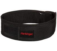Harbinger, 4 inch Nylon Belt Uomo, Black, Medium