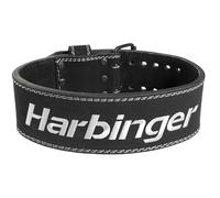 Harbinger Cintura da Powerlifting 10mm - Cuoio Resistente, Larghezza 4", Supporto Massimo per Schiena e Core, Fibbia in Acciaio a 3 Punti, Legale per Competizioni, Unisex, Nera, Media