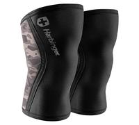 Harbinger 7mm Pro Manicotti per ginocchio- Fornisce supporto e compressione senza limitare il movimento, design elastico a 4 pannelli, riduce infiammazione e aumenta il flusso.S,Camo Grigio