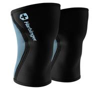 Harbinger 7mm Pro Manicotti per ginocchio- Fornisce supporto e compressione senza limitare il movimento, design elastico a 4 pannelli, riduce infiammazione e aumenta il flusso.S,Blu Ardesia