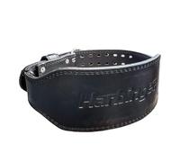 Harbinger Cintura da Powerlifting 10mm - Cuoio Resistente, Larghezza 4", Supporto Massimo per Schiena e Core, Fibbia in Acciaio a 3 Punti, Legale per Competizioni, Unisex, Nera, Media