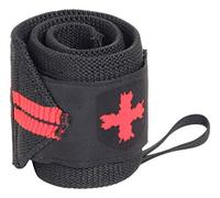 Harbinger Fasce per Polsi Red Line 18" (45,72 cm) - Elastico di qualità Competitiva per Massima Stabilità, Anello per Pollice, Regolabile, Tessuto Resistente, Unisex, Nero/Rosso
