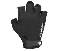 Harbinger Pro 2.0 Guanti da sollevamento pesi- Flessibile, leggero e traspirante, offre una presa salda con palmo in pelle imbottita, perfetto per manubri e kettlebell.L,Nero