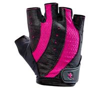 Harbinger PRO Guanti da Sollevamento Pesi per Donne- Flessibile, Leggero e Traspirante, Offre Una Presa salda con Palmo in Pelle Imbottita, Perfetto per manubri e Kettlebell.M,Nero/Rosa
